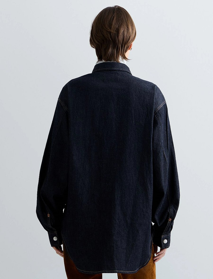 Replay - Shirt BOYFRIEND ,Sustainable - jeansskjortor - blue - 3