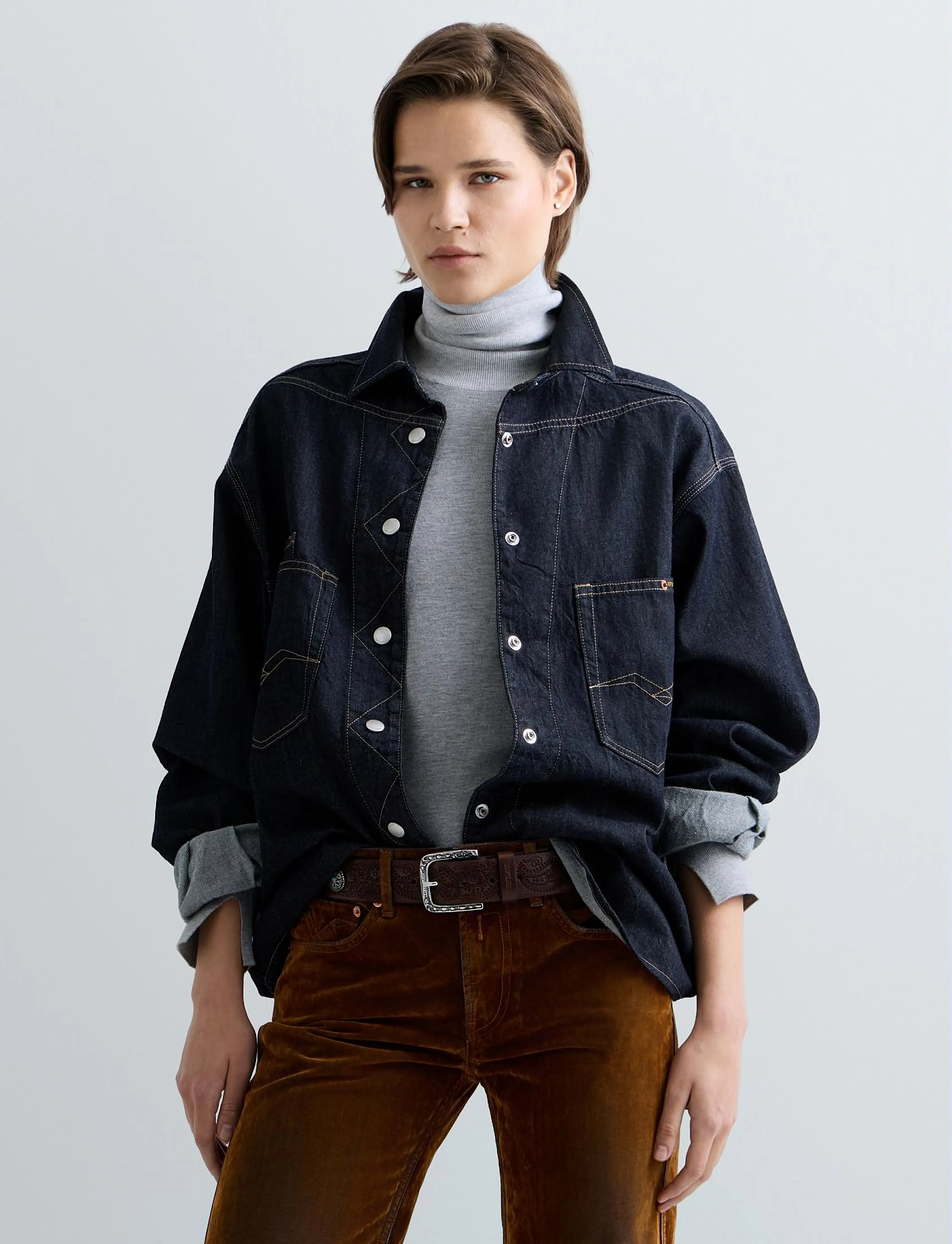 Replay - Shirt BOYFRIEND ,Sustainable - jeansskjortor - blue - 4