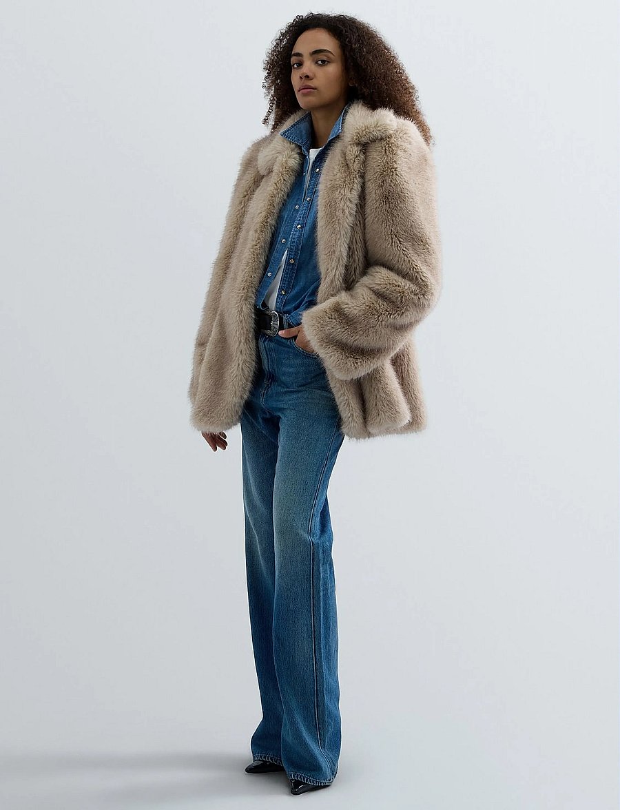 Replay - Jacket COMFORT - kunstpelz - beige - 4