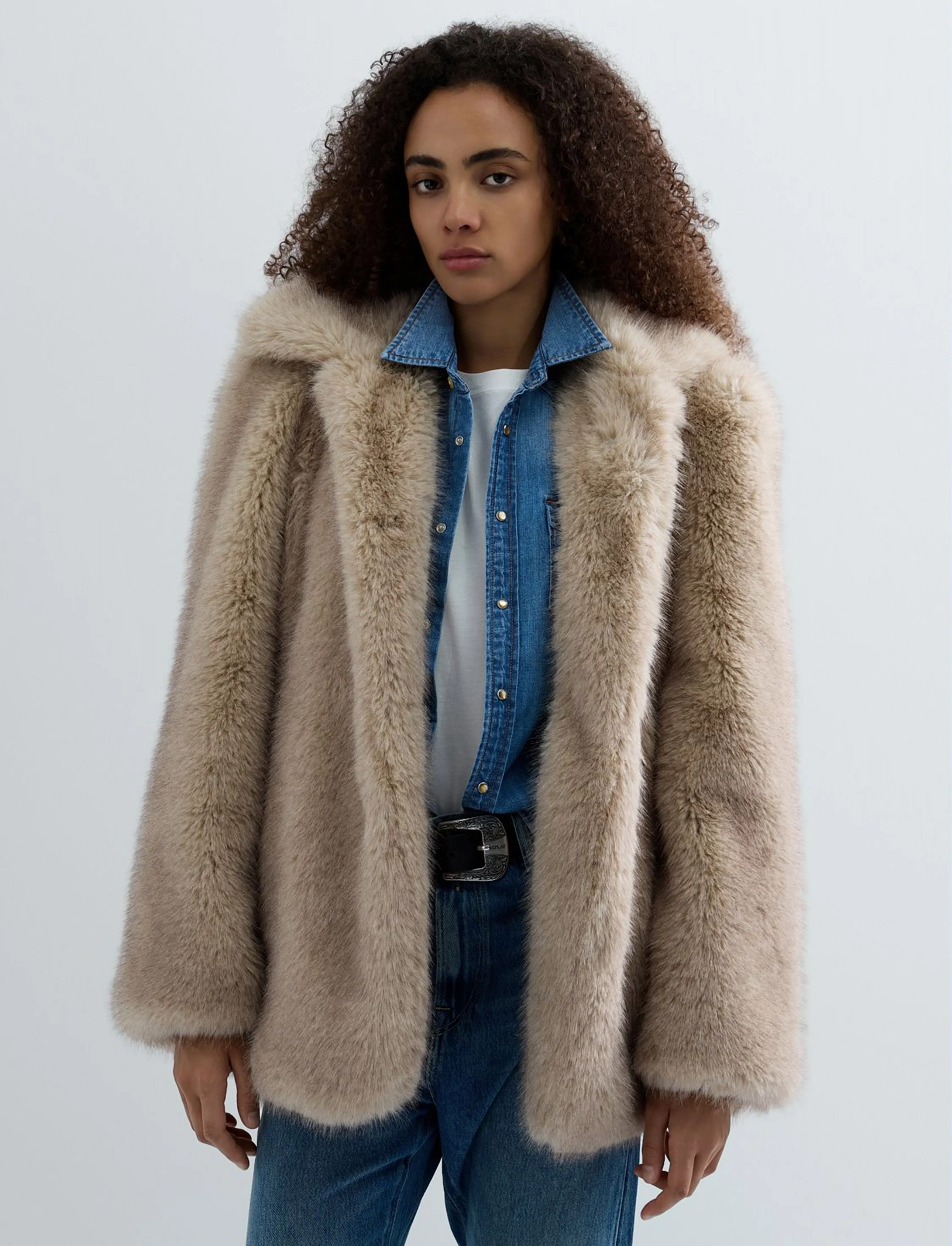 Replay - Jacket COMFORT - kunstkarusnahk - beige - 5