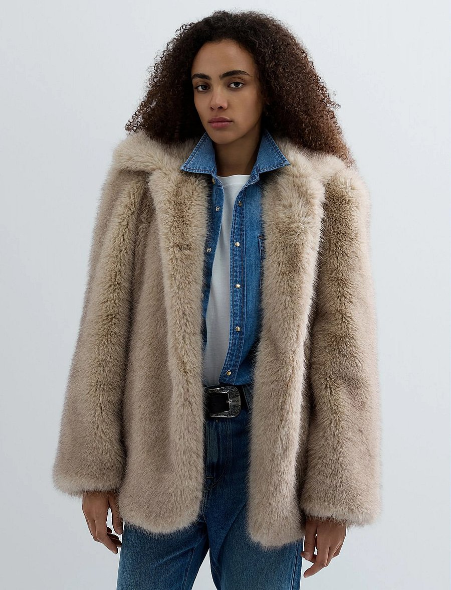 Replay - Jacket COMFORT - kunstpelz - beige - 5