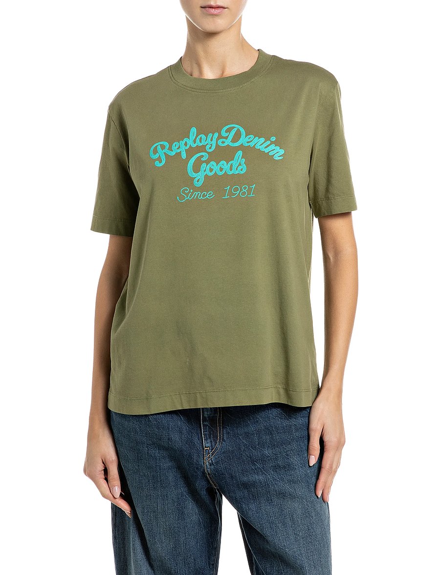 Replay - T-Shirt BOXY - t-särgid - green - 0