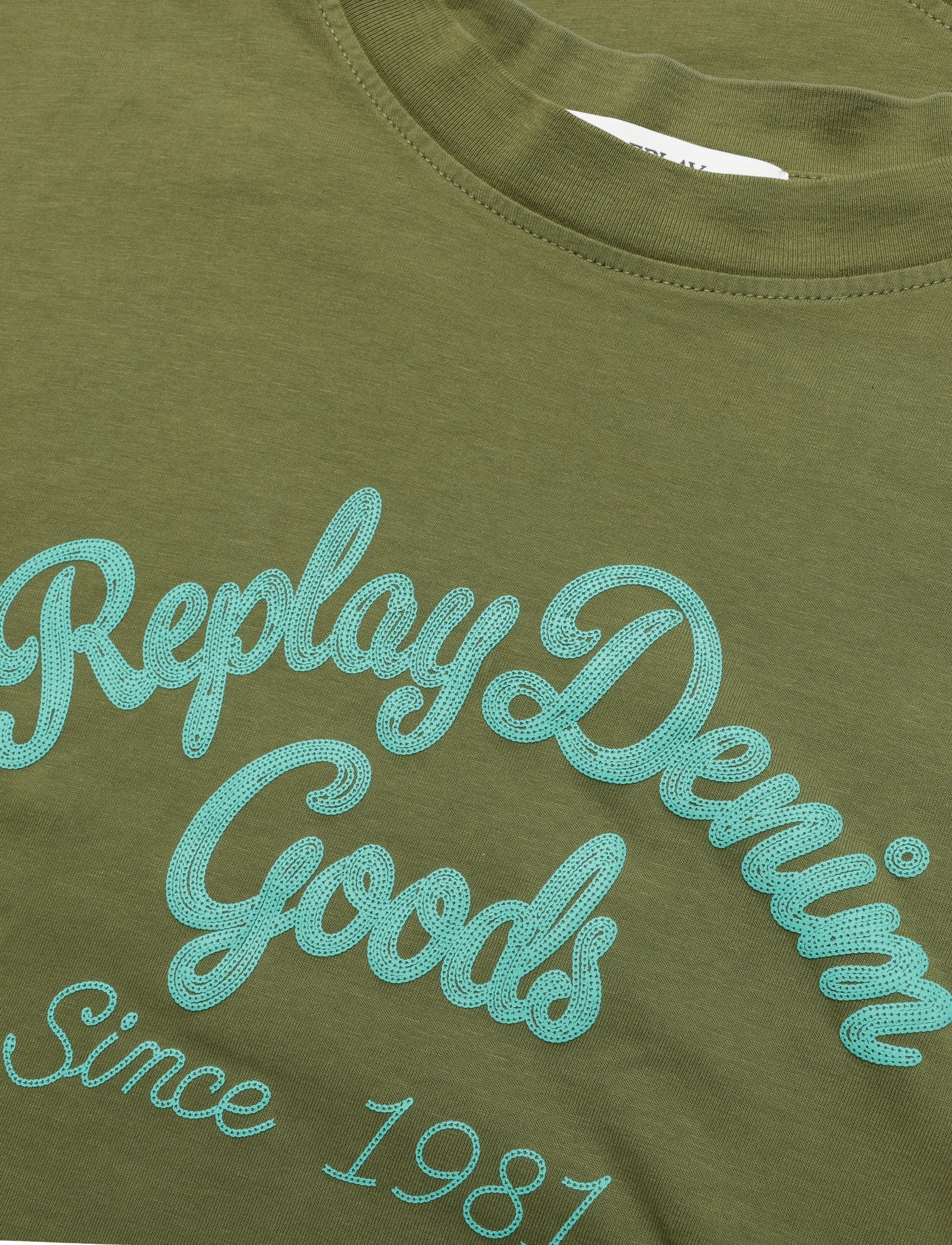Replay - T-Shirt BOXY - t-särgid - green - 4