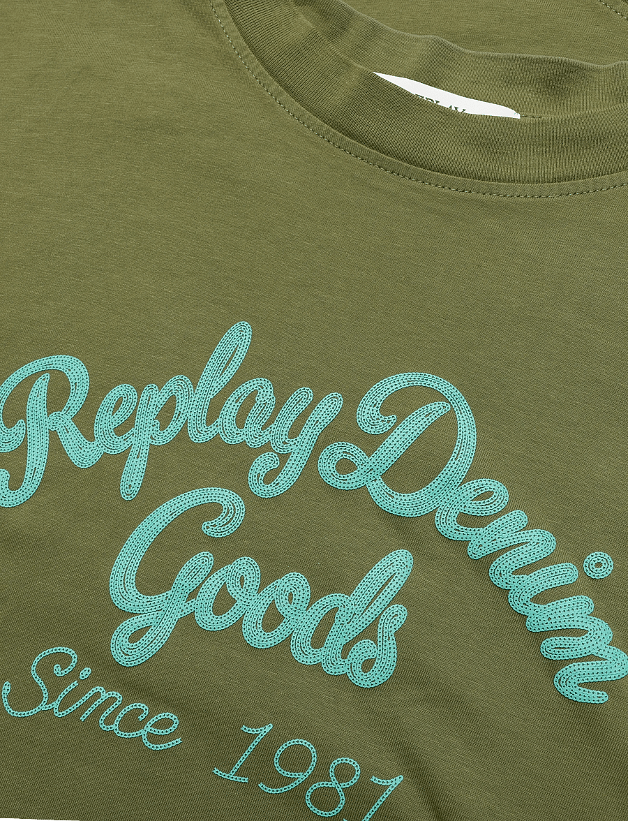 Replay - T-Shirt BOXY - t-särgid - green - 4