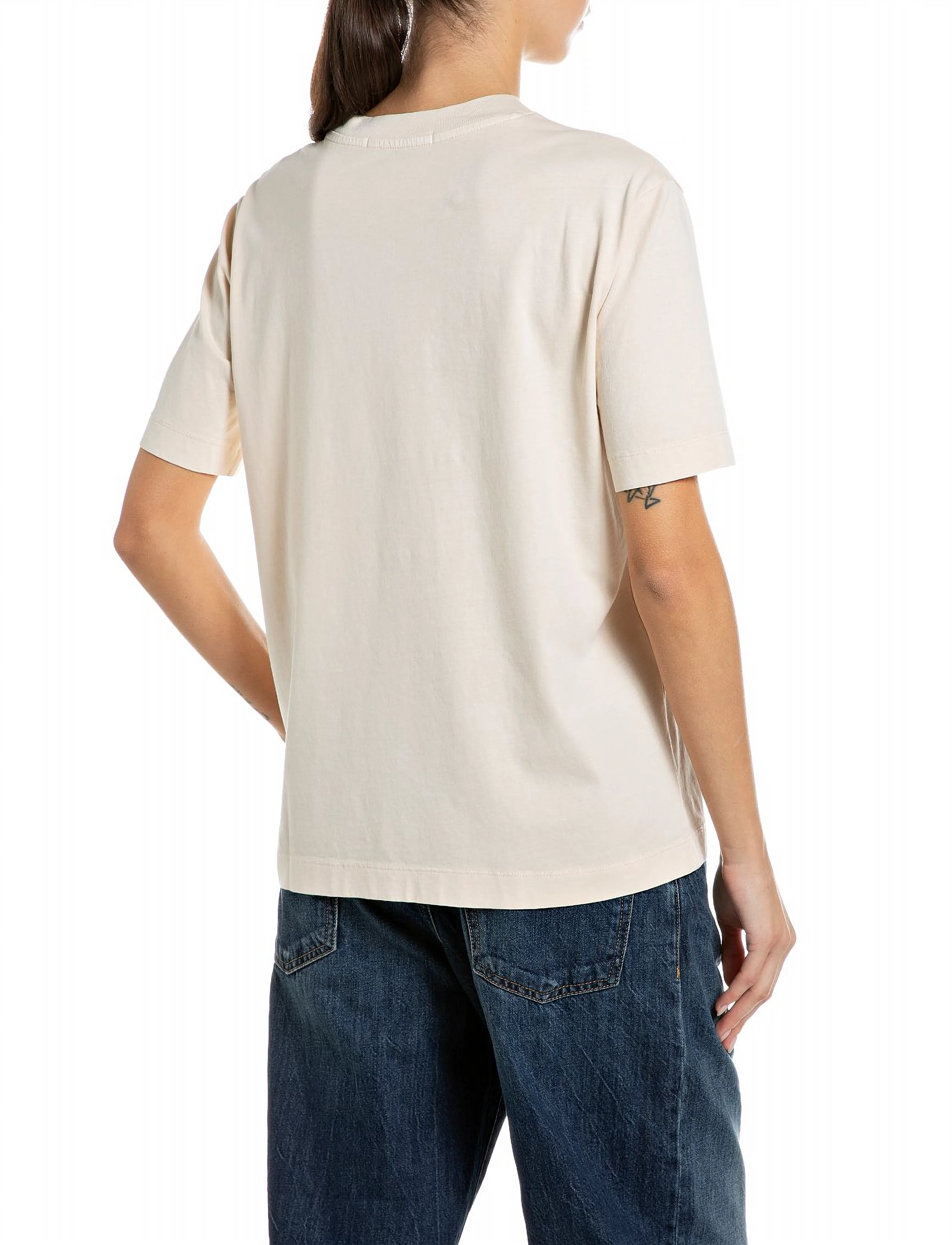 Replay - T-Shirt BOXY - t-shirts - white - 3