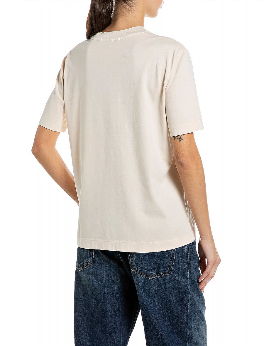 Replay - T-Shirt BOXY - t-shirts - white - 3
