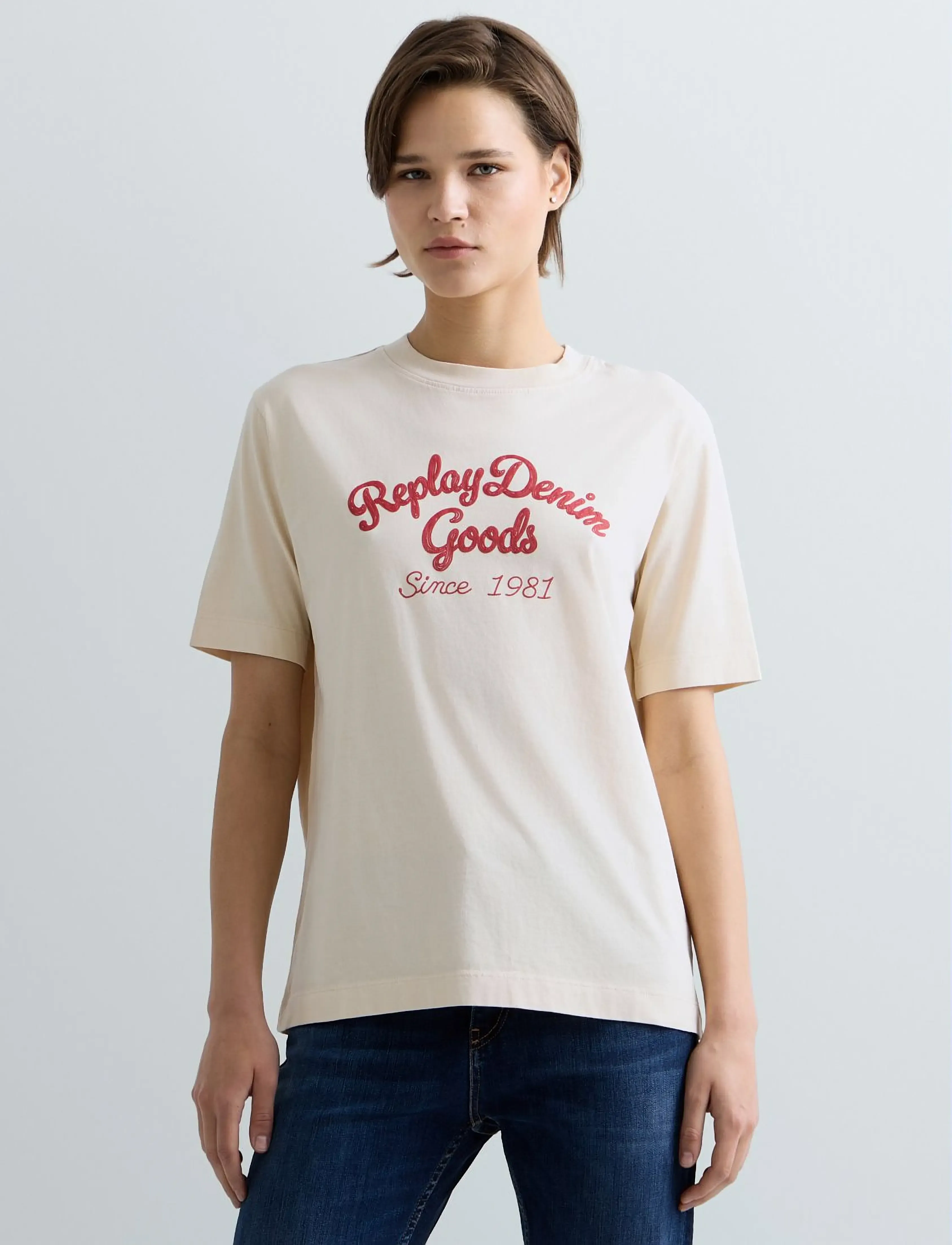 Replay - T-Shirt BOXY - t-shirts - white - 4