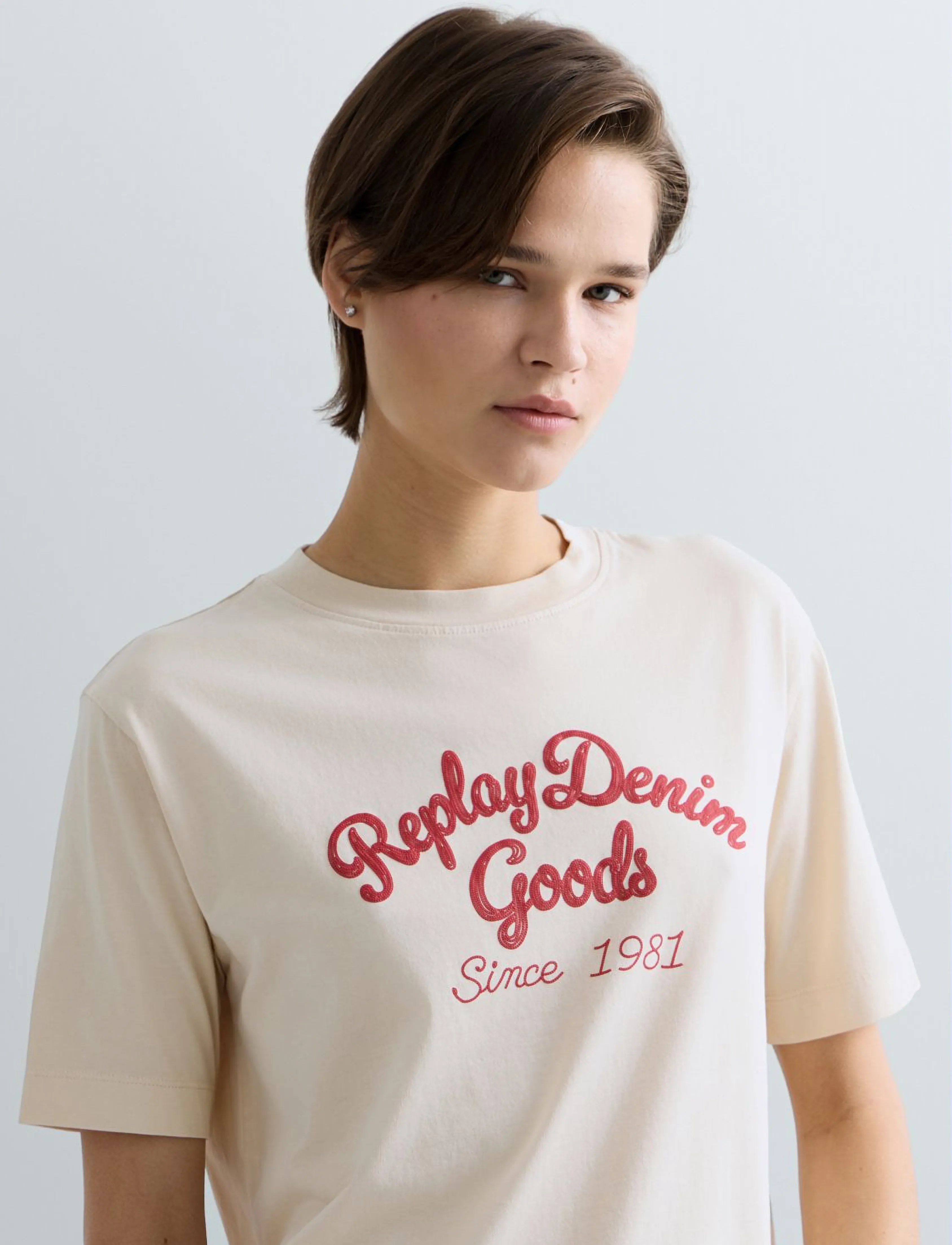 REPLAY T-Shirt Boxy dam – bild 5