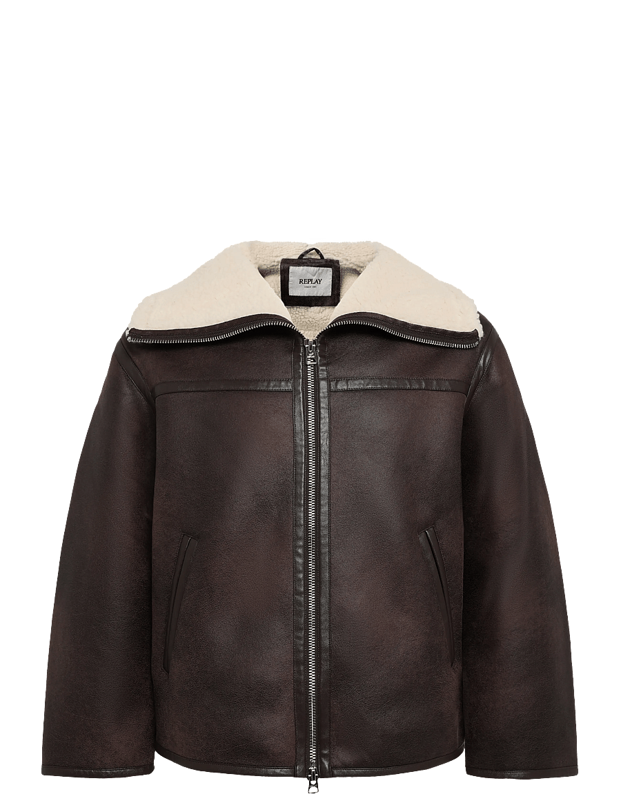 Replay - Jacket COMFORT - faux fur jakker - brown - 1