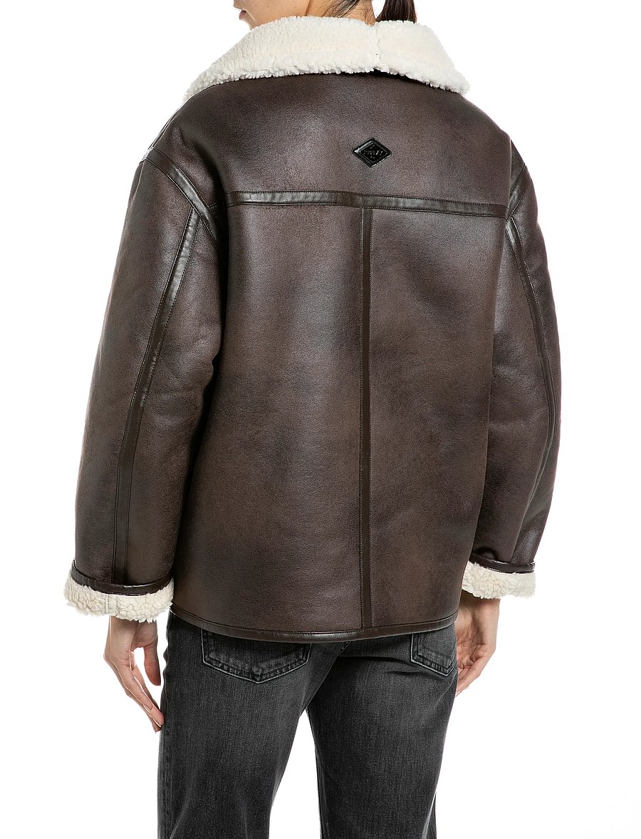 Replay - Jacket COMFORT - faux fur jakker - brown - 3