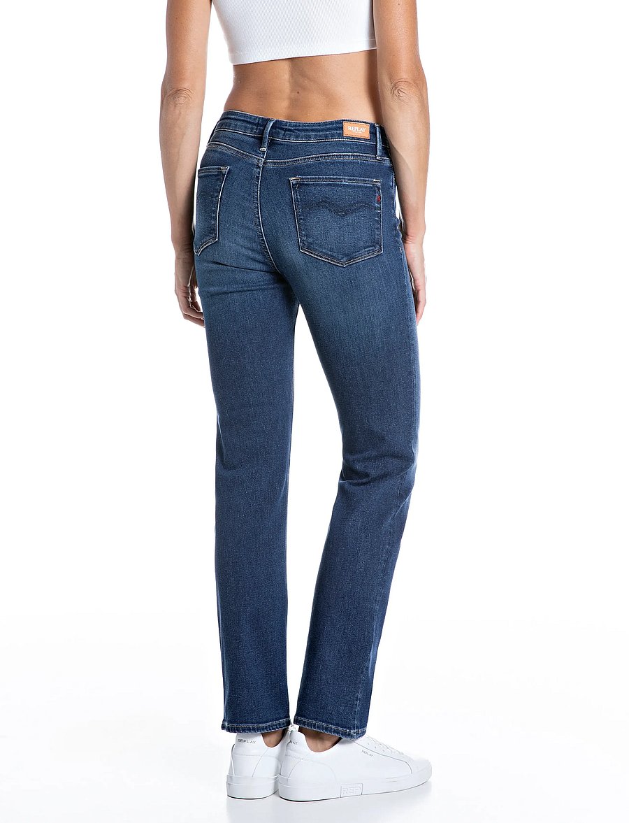 Replay - ZOLIE Trousers STRAIGHT LEG HIGH WAIST - straight jeans - blue - 3