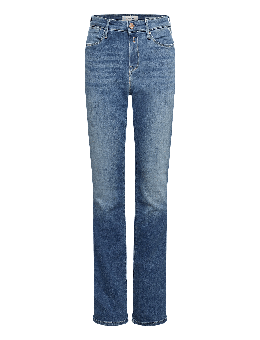 Replay - ZOLIE Trousers STRAIGHT LEG HIGH WAIST - igapäevane stiil - blue - 1