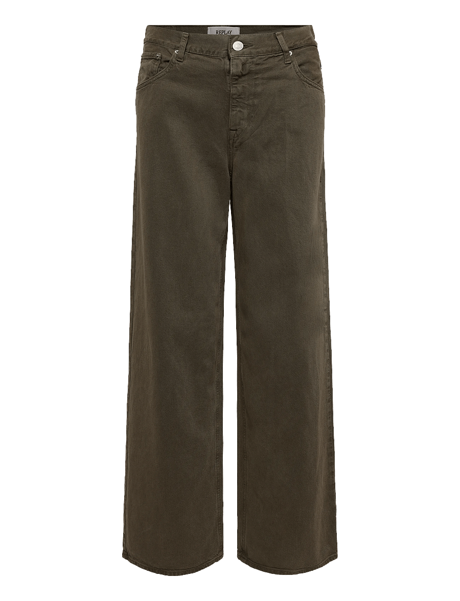 Replay - CARY Trousers WIDE LEG ,Sustainable - vida byxor - green - 1