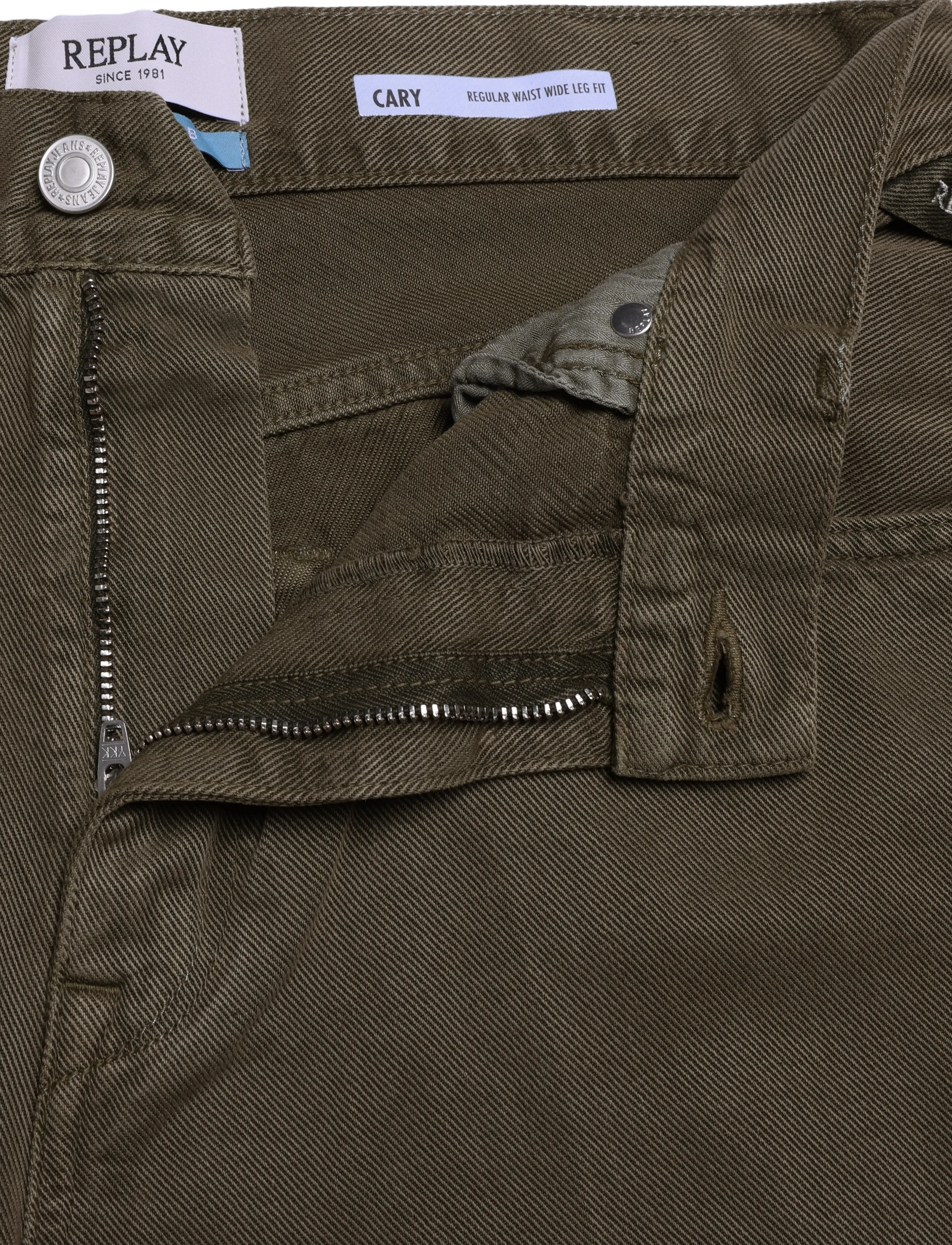 Replay - CARY Trousers WIDE LEG ,Sustainable - vida byxor - green - 5