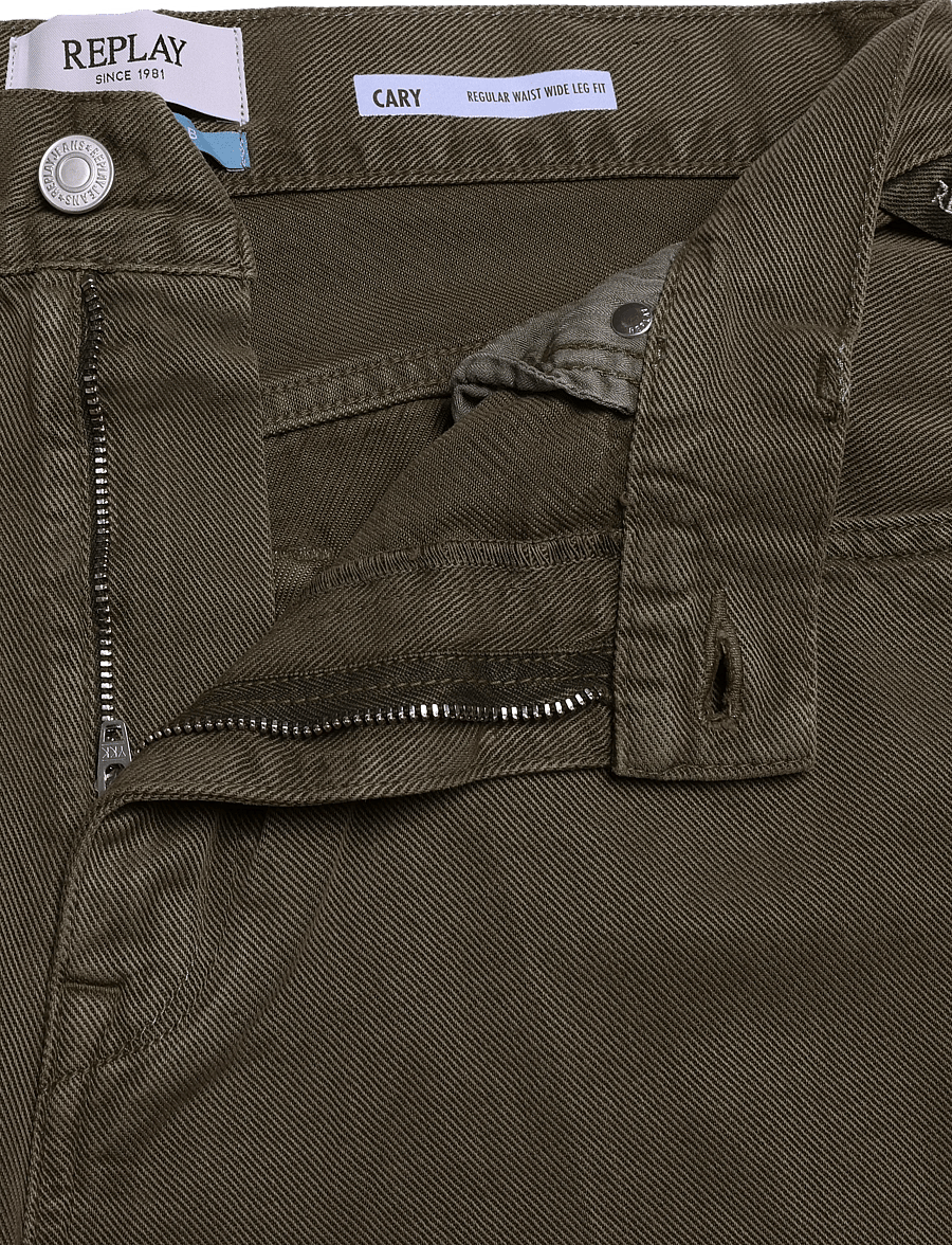 Replay - CARY Trousers WIDE LEG ,Sustainable - vida byxor - green - 5