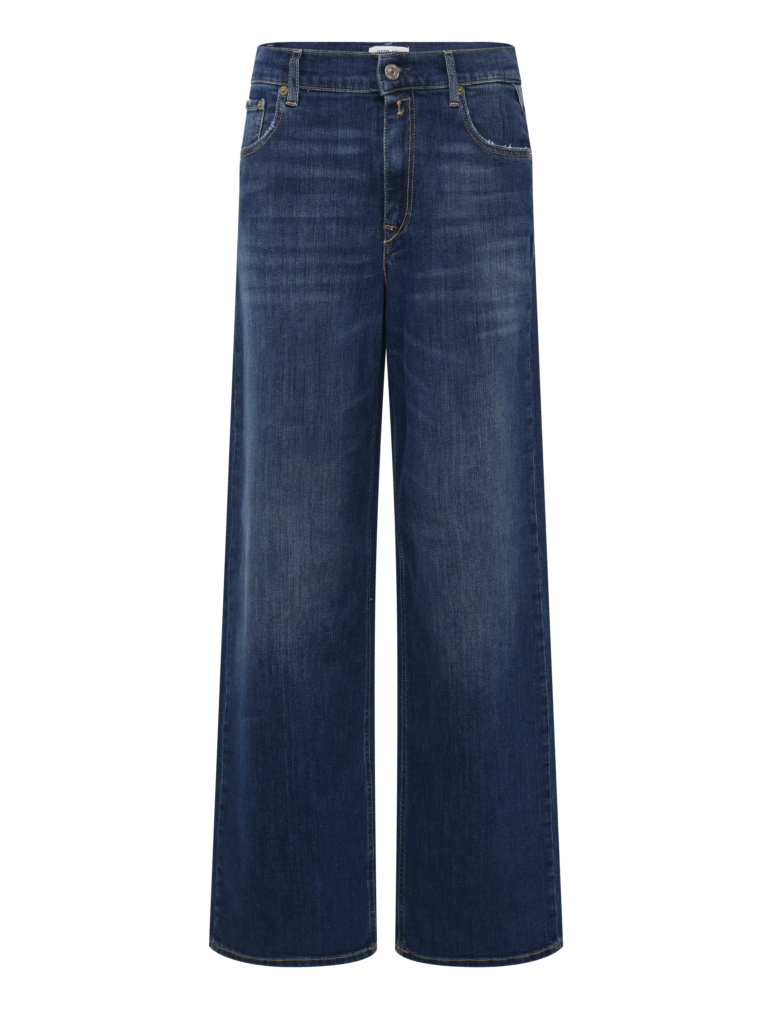 Replay - CARY Trousers WIDE LEG 99 Denim - hosen mit weitem bein - blue - 1