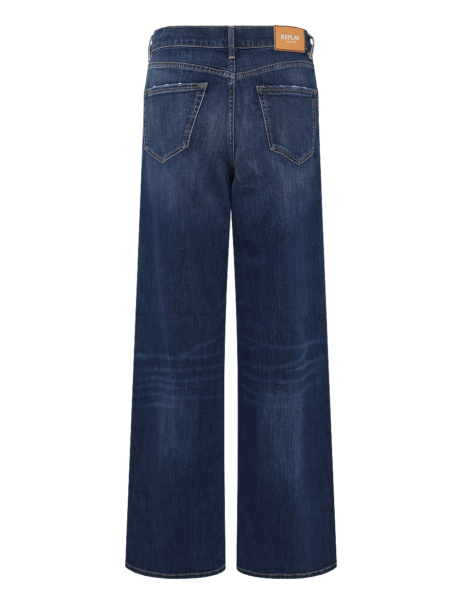Replay - CARY Trousers WIDE LEG 99 Denim - hosen mit weitem bein - blue - 2