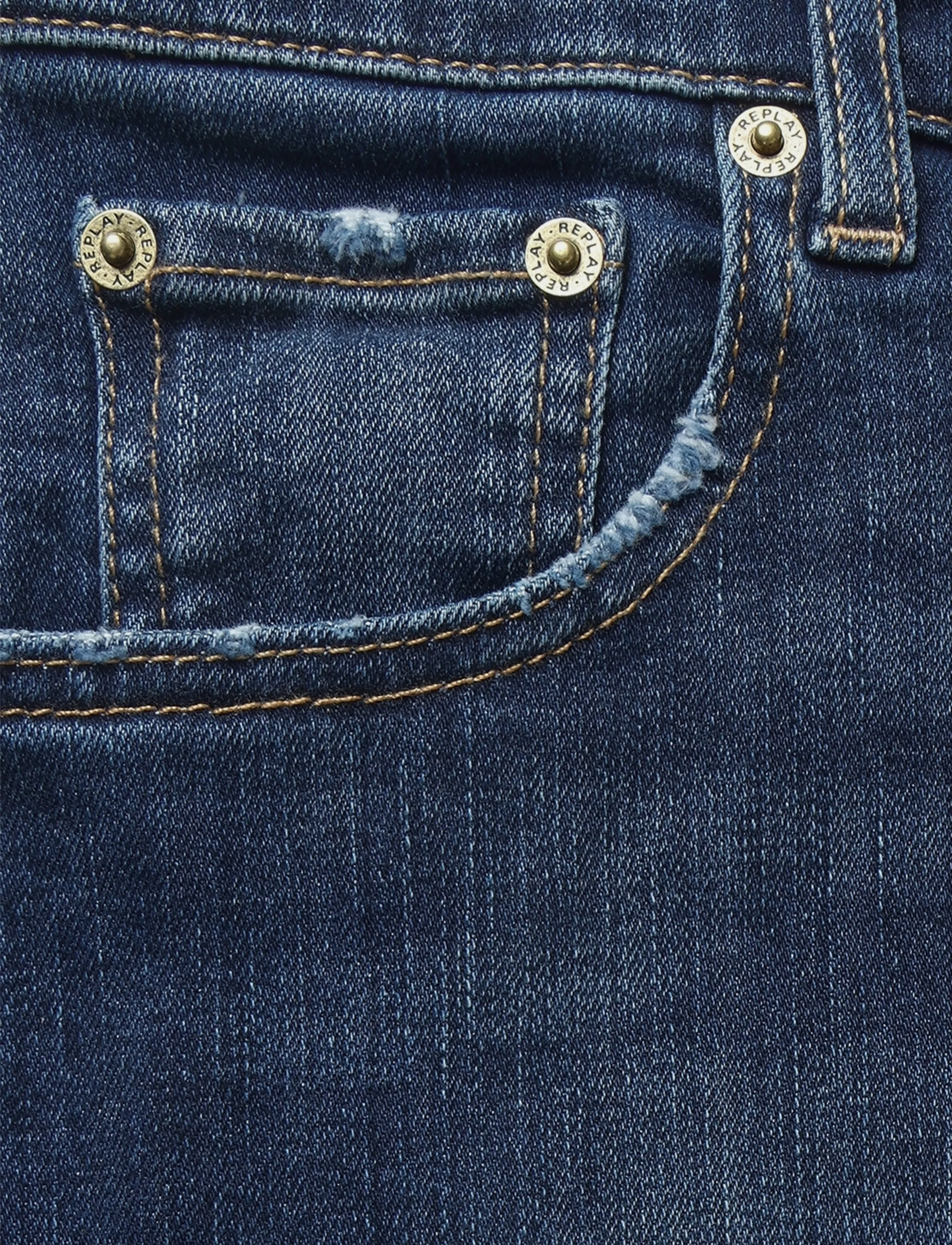 Replay - CARY Trousers WIDE LEG 99 Denim - hosen mit weitem bein - blue - 5