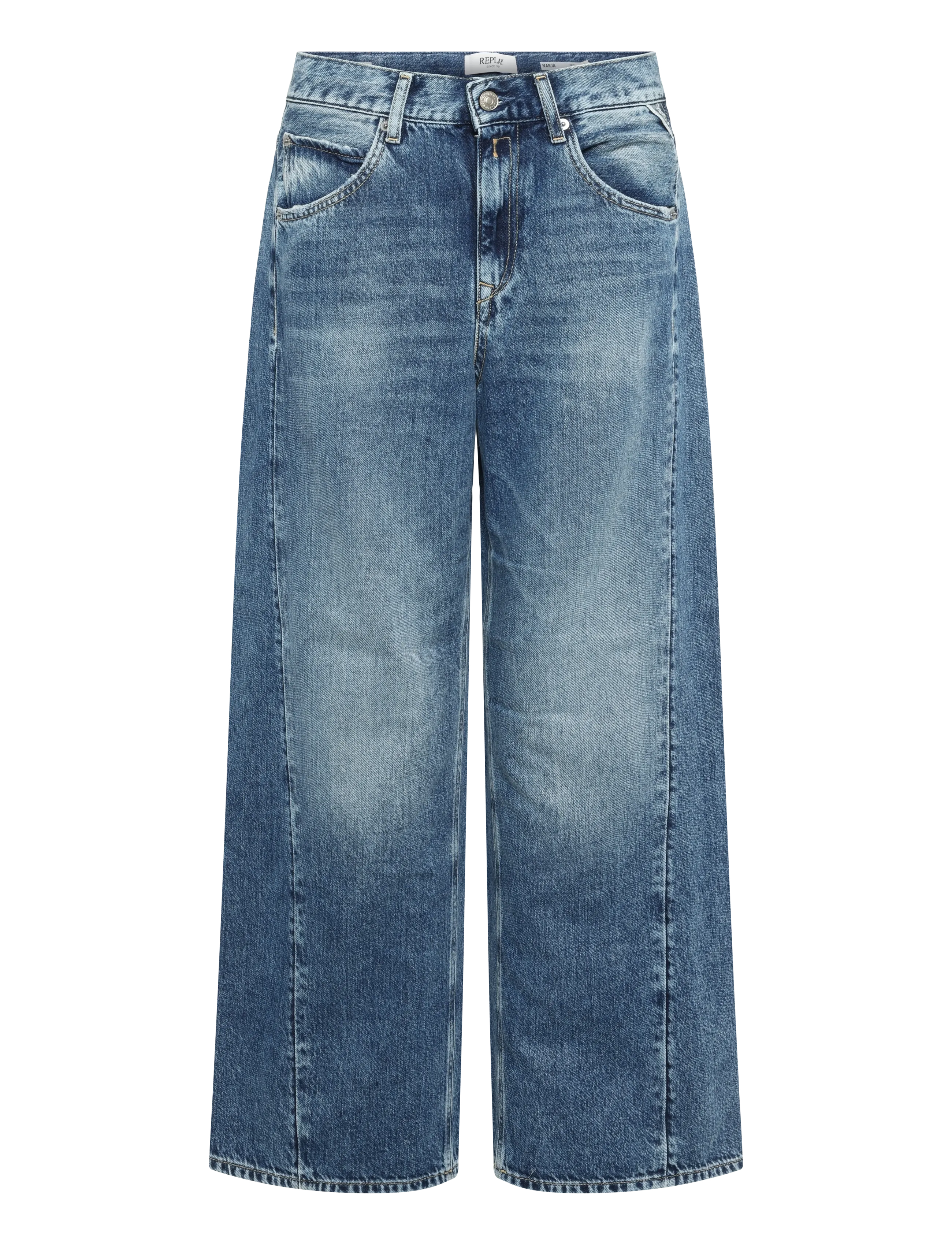 Replay - NARJA Trousers BAGGY ,Sustainable - hosen mit weitem bein - blue - 1