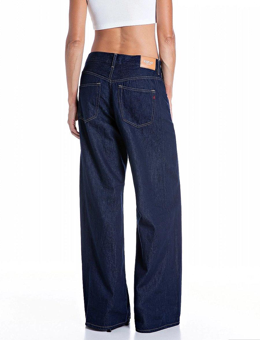Replay - NARJA Trousers BAGGY ,Sustainable - hosen mit weitem bein - blue - 3