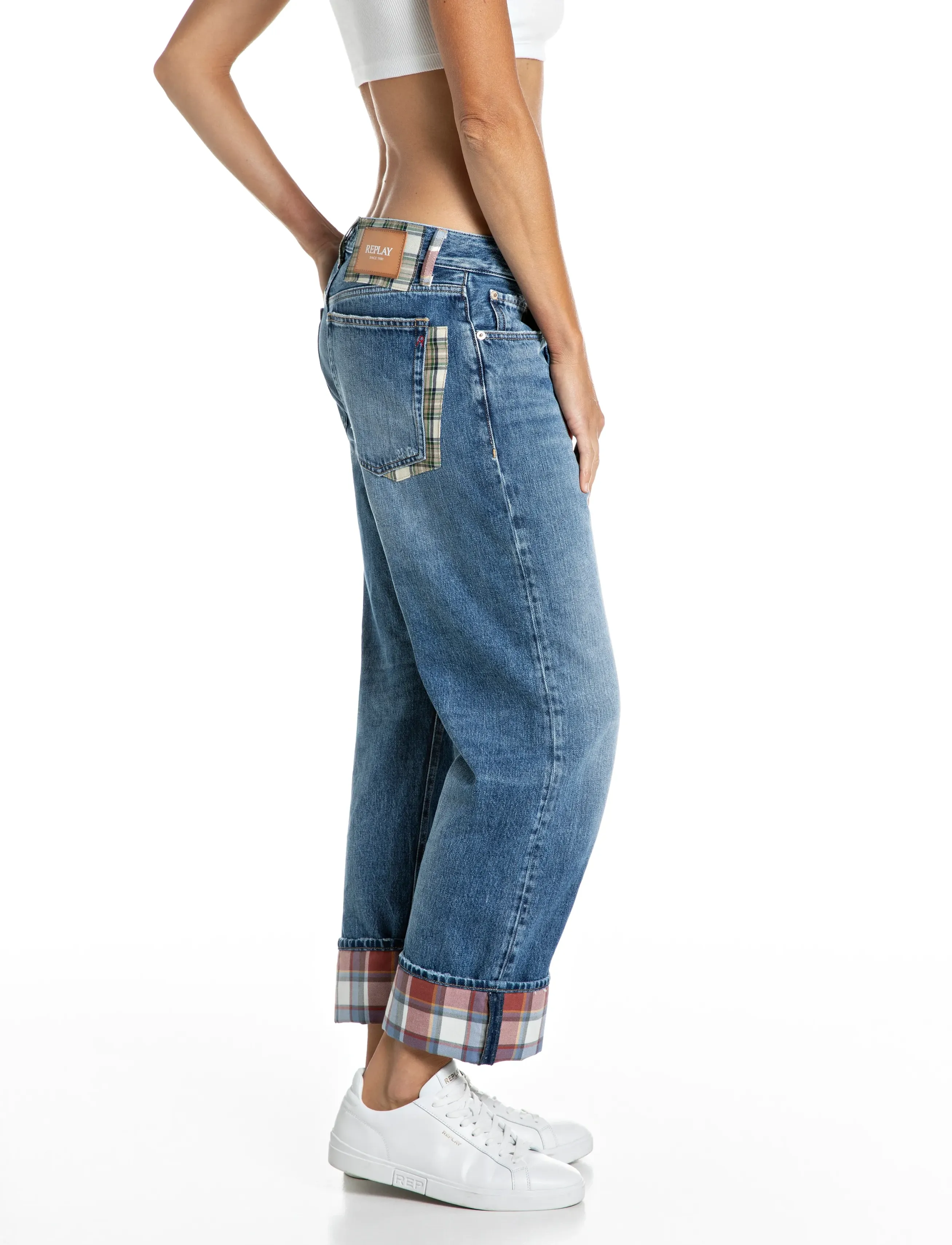 Replay - AUBRY Trousers RELAXED BOY - boyfriend jeans - blue - 4