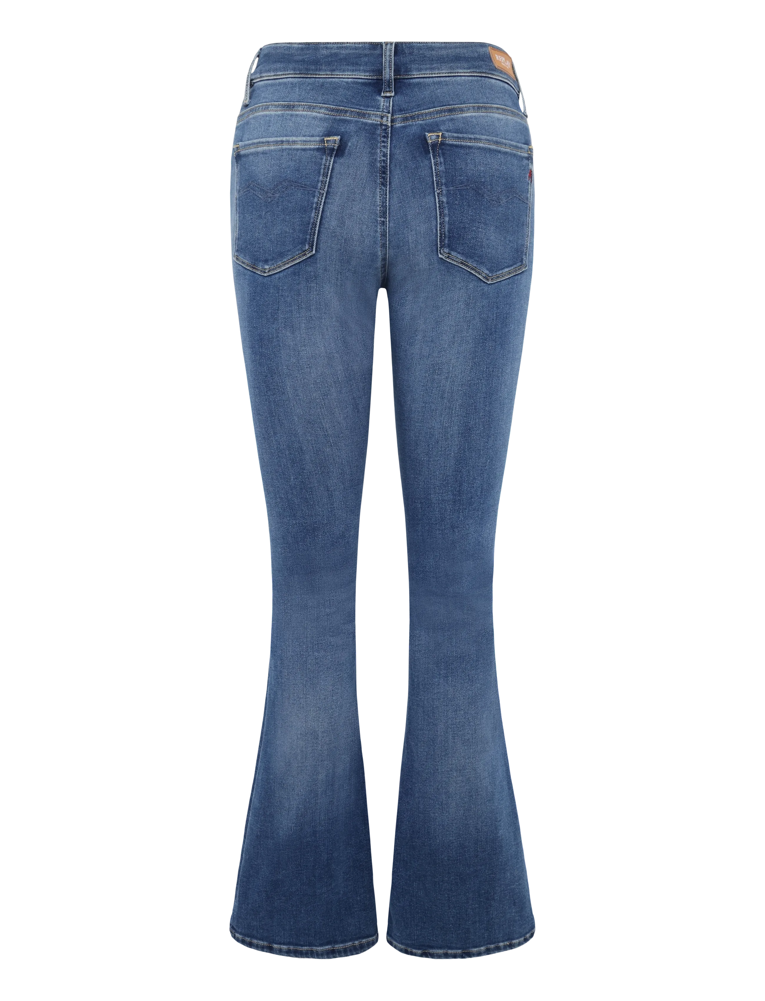 Replay - JOELLA Trousers FLARE REGULAR WAIST - alt laiad teksad - blue - 2
