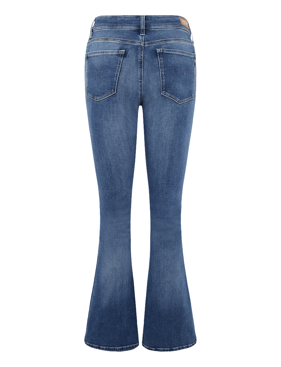 Replay - JOELLA Trousers FLARE REGULAR WAIST - alt laiad teksad - blue - 2
