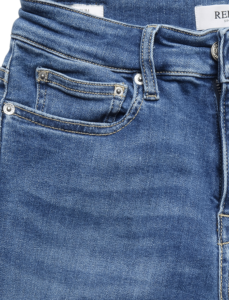 Replay - JOELLA Trousers FLARE REGULAR WAIST - alt laiad teksad - blue - 5