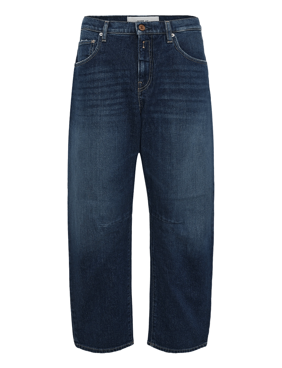 Replay - JANIE Trousers BARREL ,Sustainable - hosen mit geradem bein - blue - 1