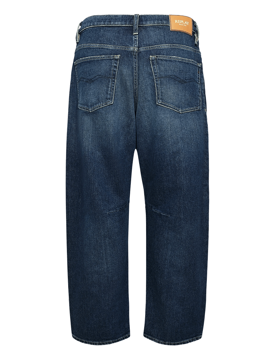 Replay - JANIE Trousers BARREL ,Sustainable - hosen mit geradem bein - blue - 2