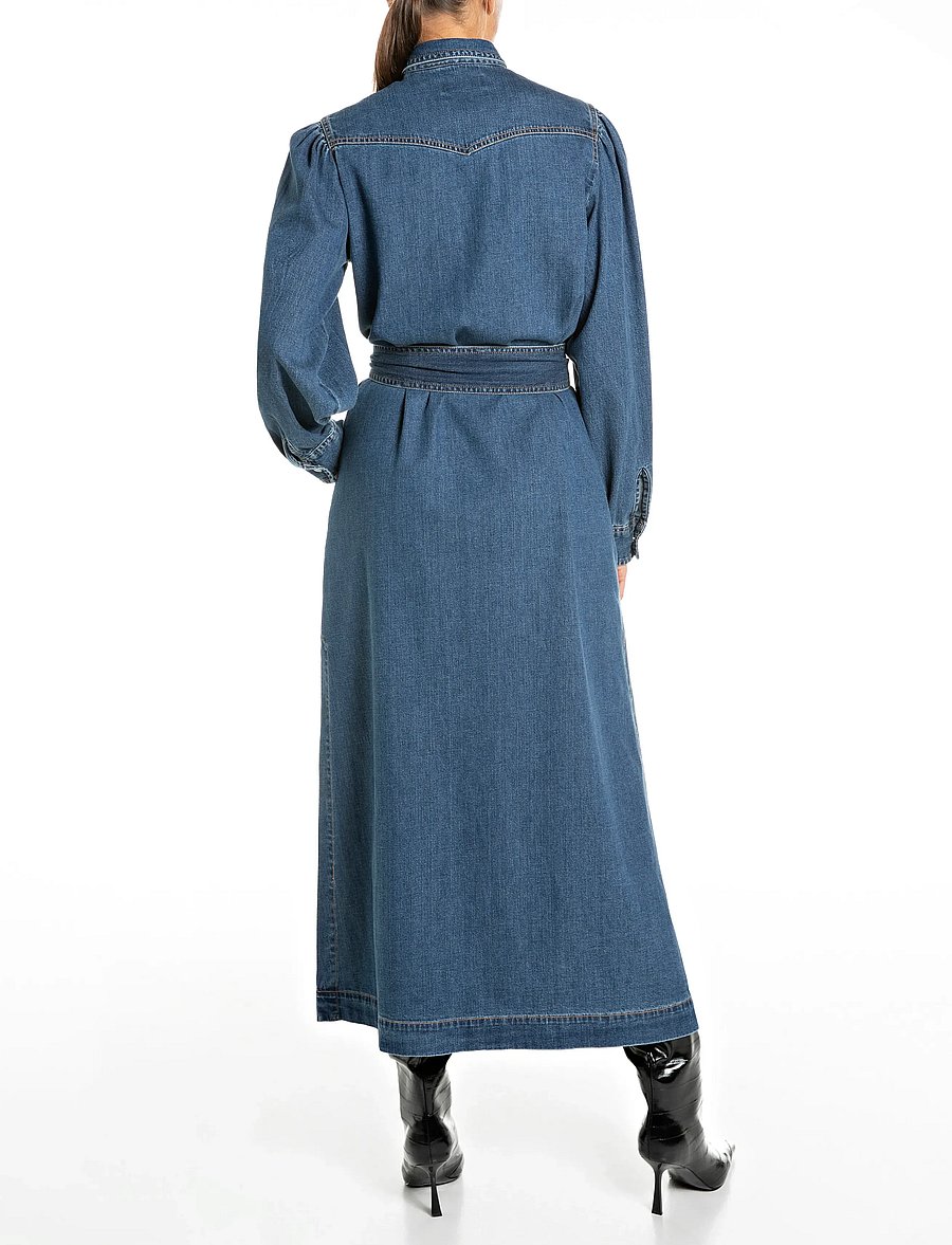 Replay - Dress LONG DRESS - särkkleidid - blue - 3
