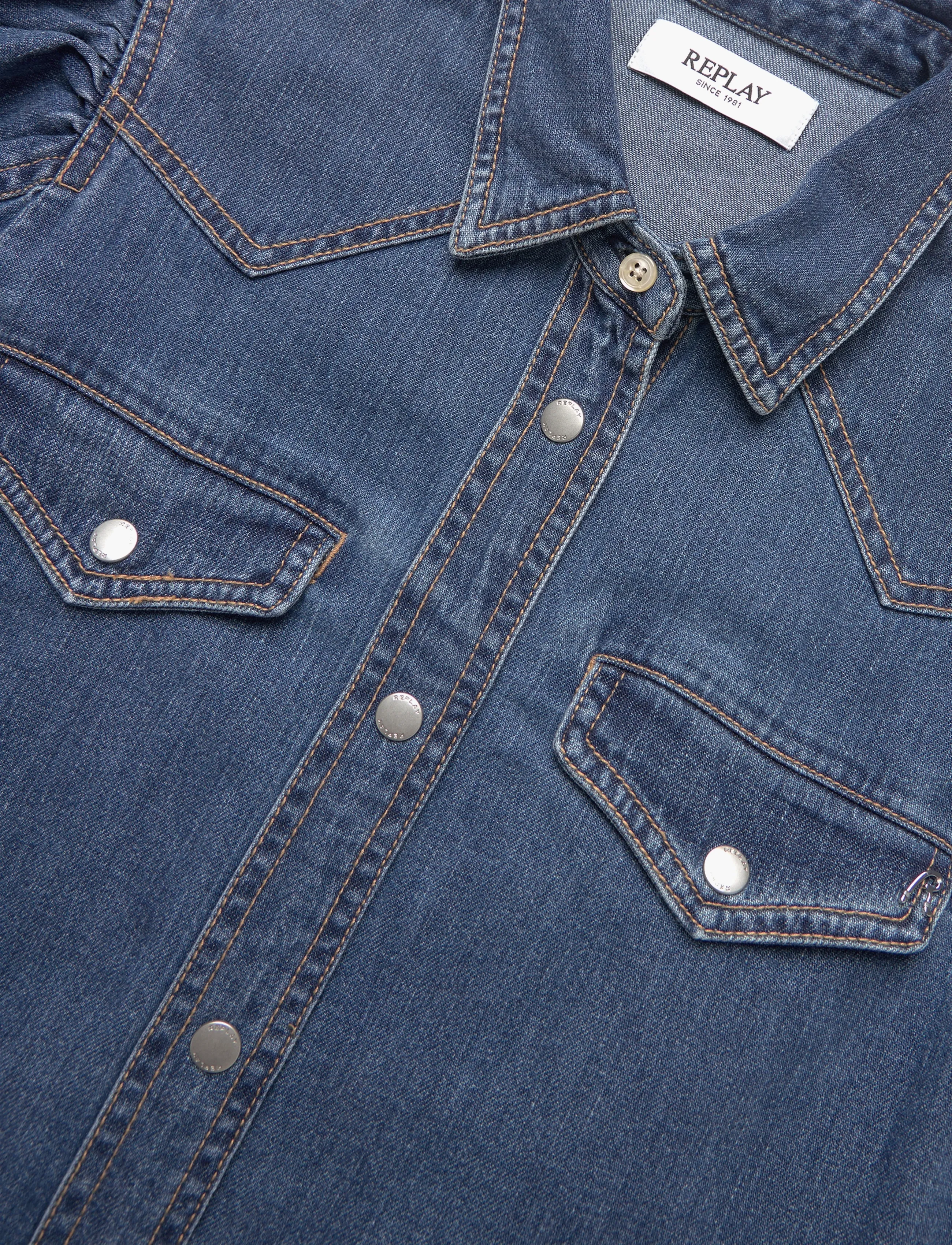 Replay - Dress LONG DRESS - särkkleidid - blue - 4