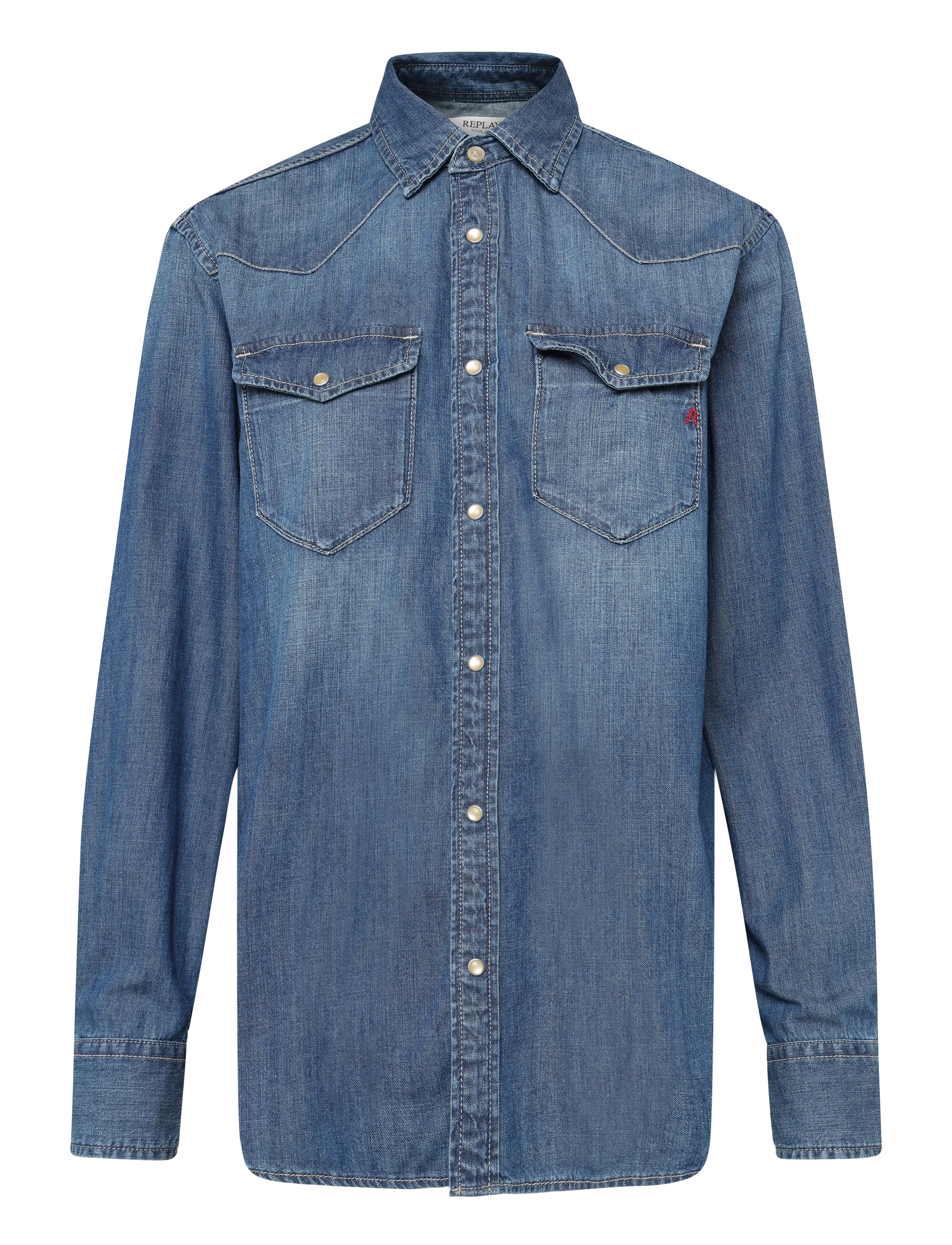 Replay Shirt OVER ,Sustainable - Blusen & Hemden - BLUE / blue