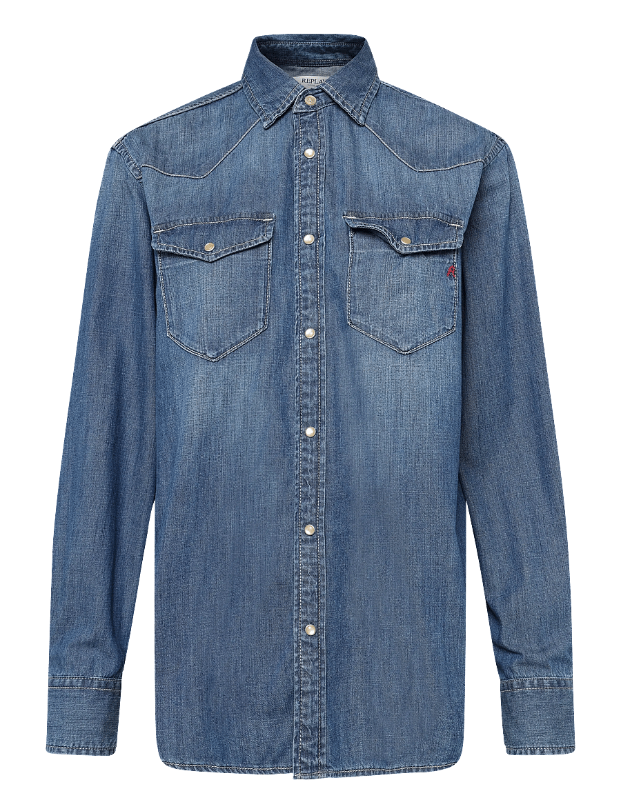Replay - Shirt OVER ,Sustainable - denimskjorter - blue - 1