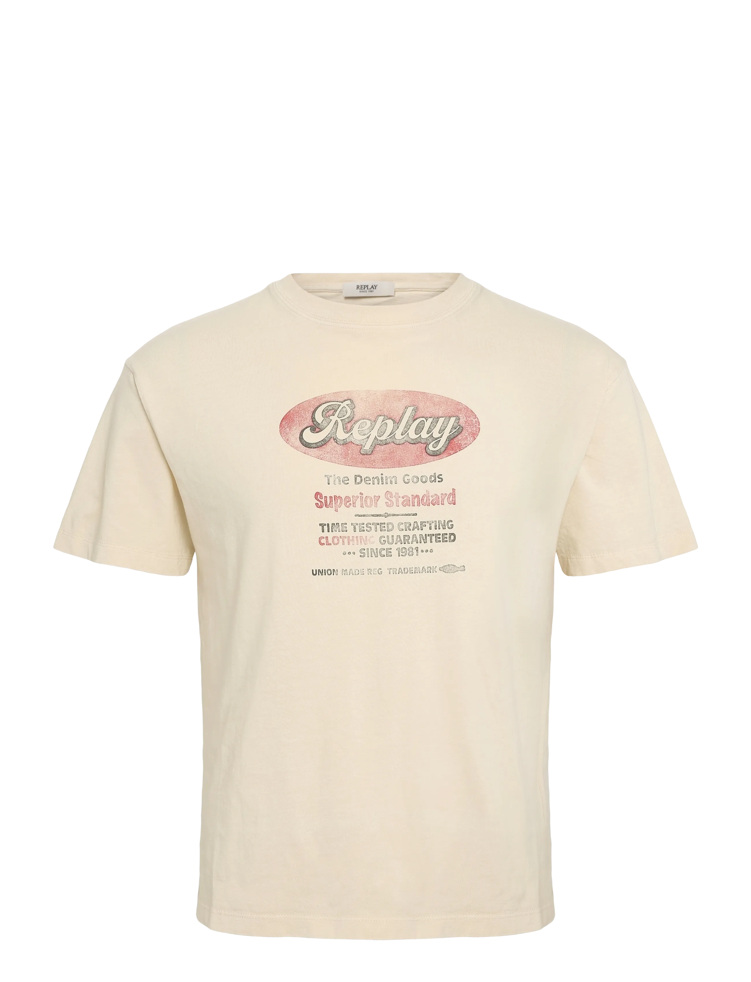 Replay T-Shirt OVER - T-Shirts & Tops - WHITE / cream