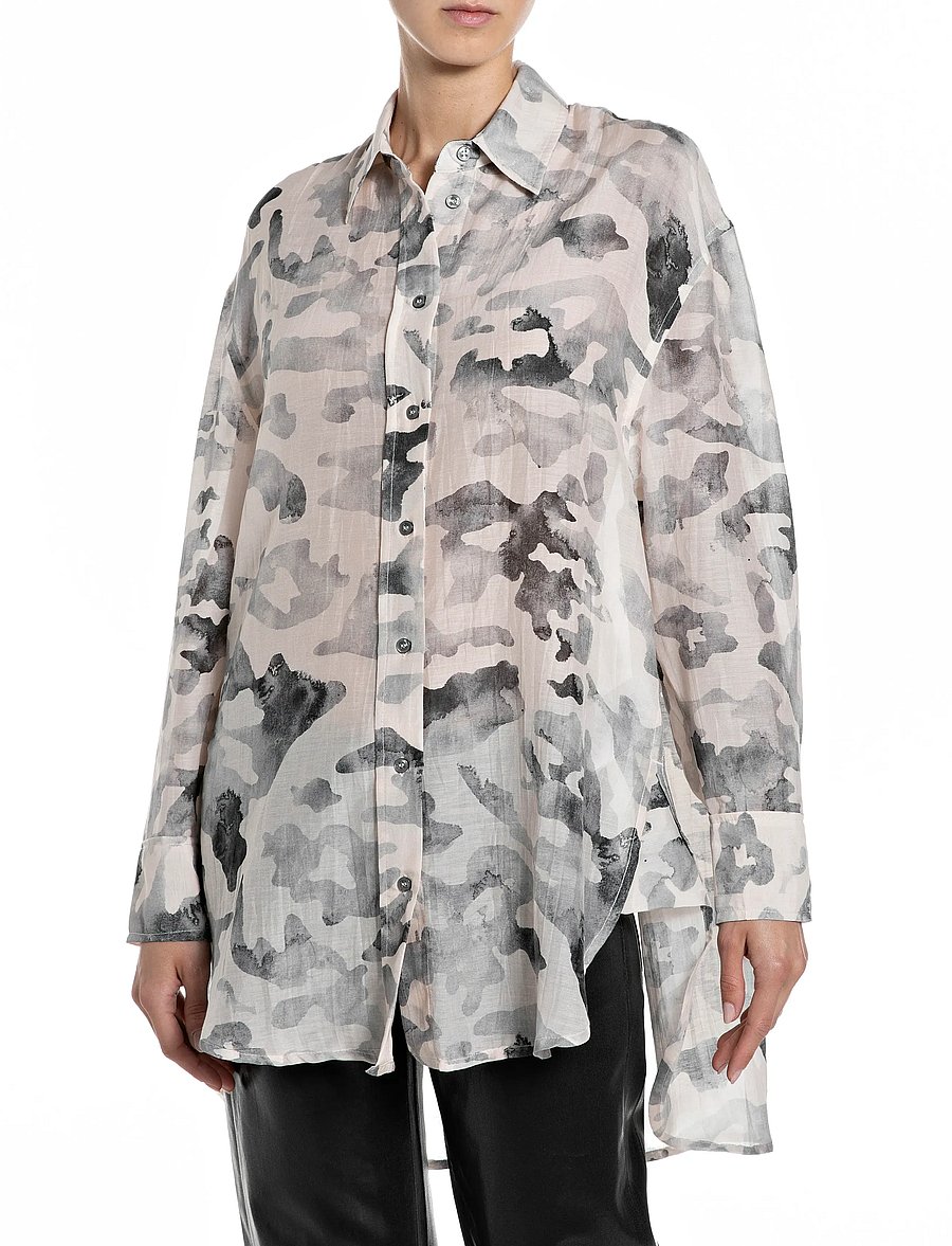 Replay - RELAXED NATURAL COMPONENT Shirt - multi coloured - 0