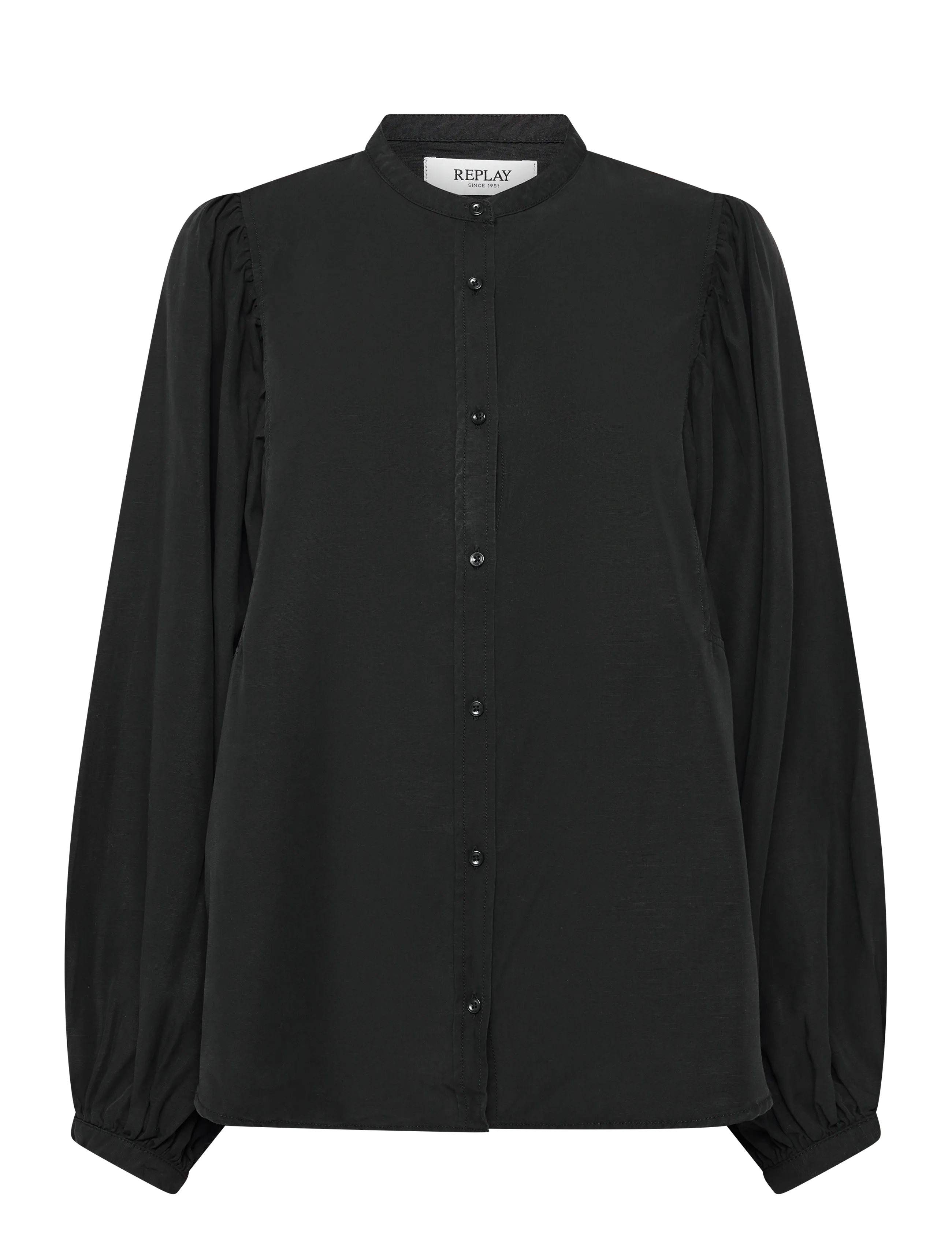 REPLAY Over Mixed Components Shirt Schwarz - XS - Damen