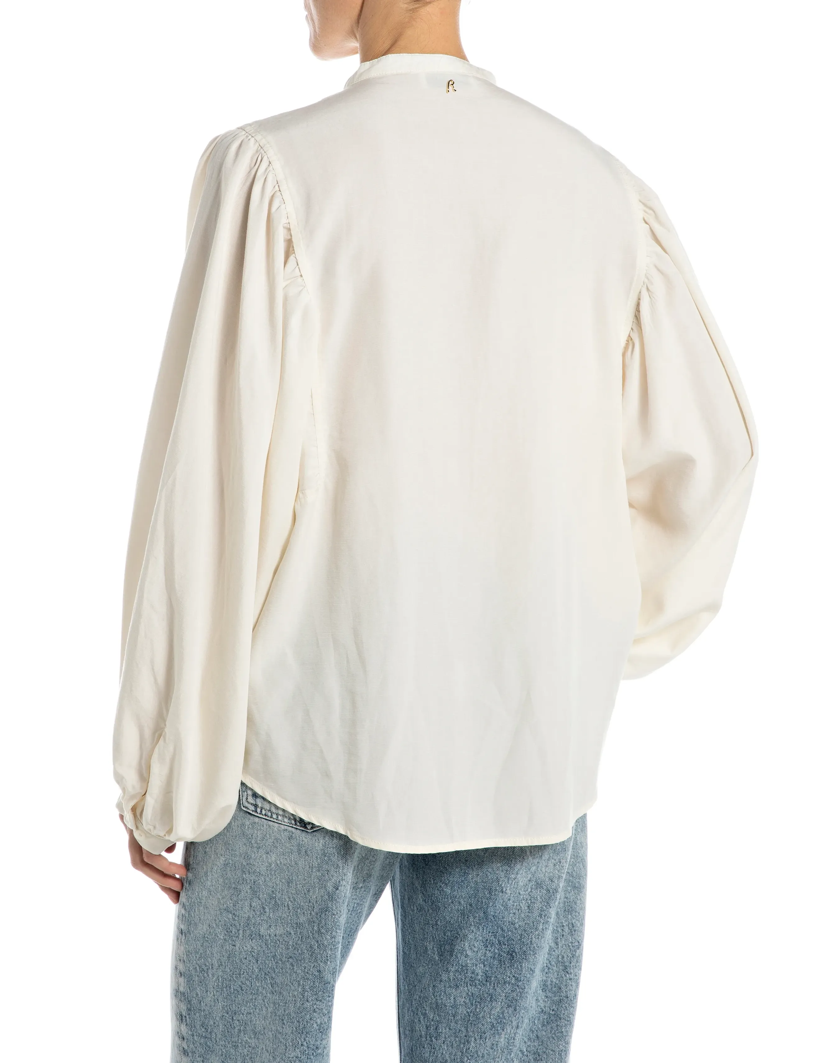 Replay - OVER   MIXED COMPONENTS Shirt - linased särgid - white - 3