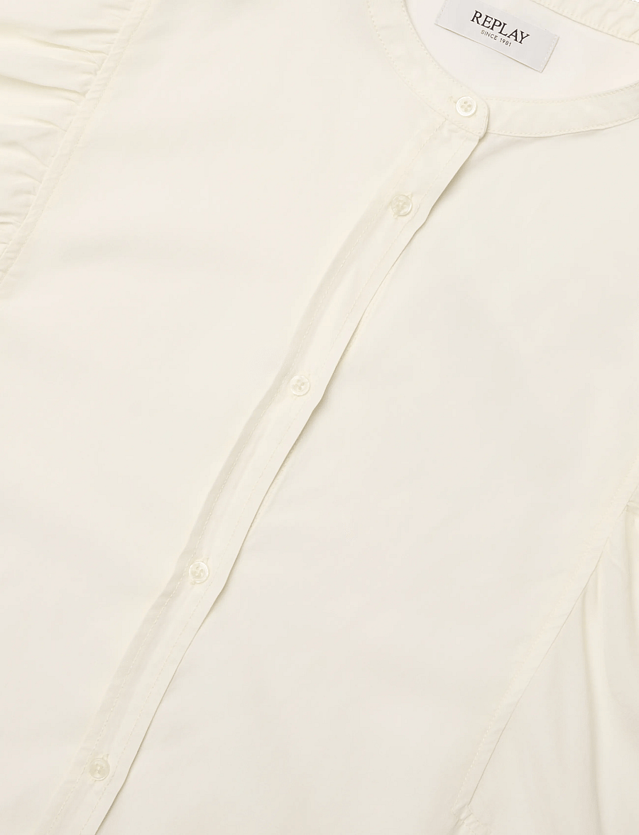 Replay - OVER MIXED COMPONENTS Shirt - linased särgid - white - 4