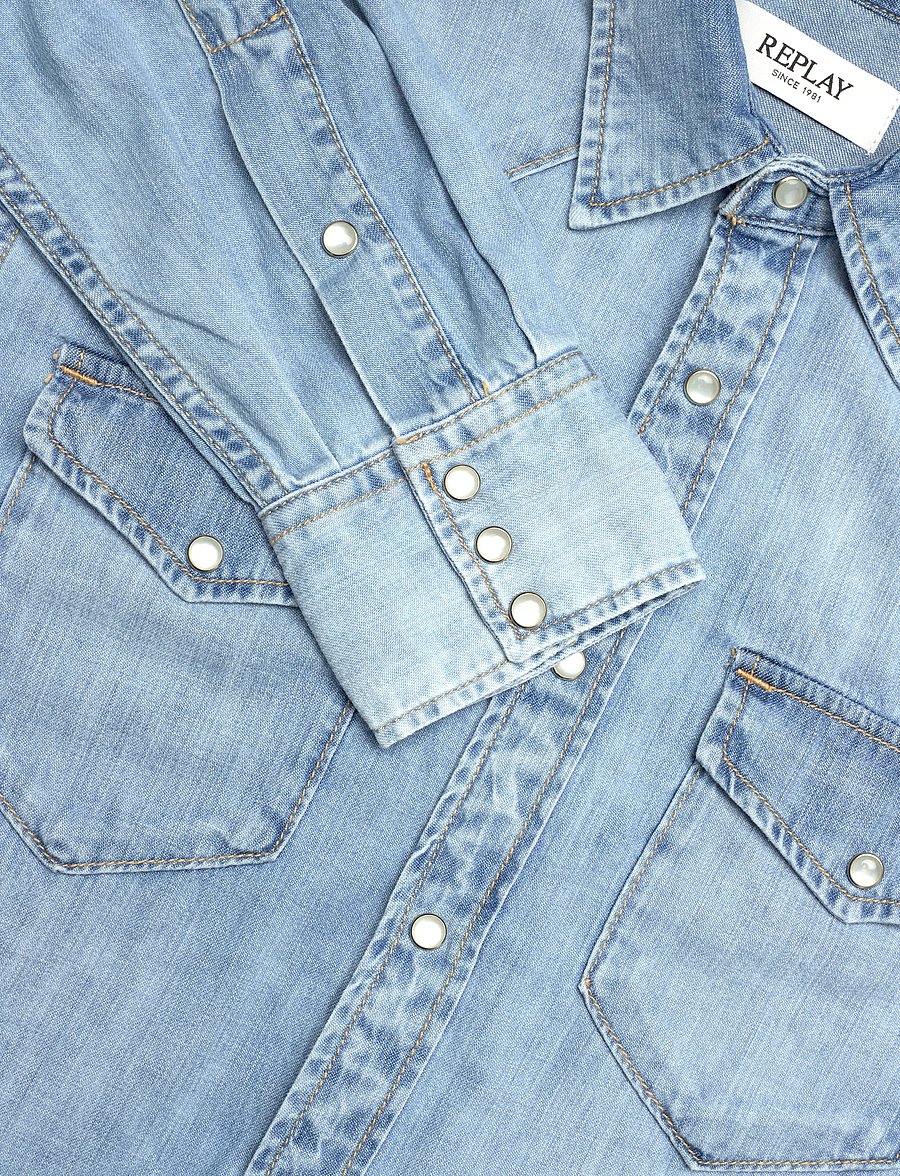 Replay - Shirt OVER - jeanshemden - blue - 4