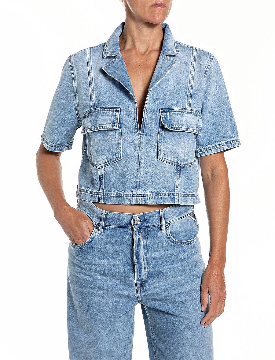 Replay - Shirt COMFORT - denimskjorter - blue - 0