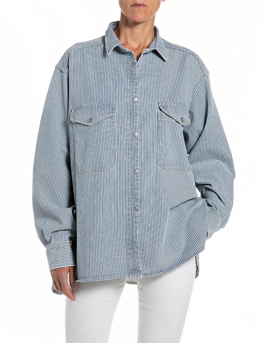 Replay - Shirt OVER 9ZERO1 - jeanshemden - medium blue - 0