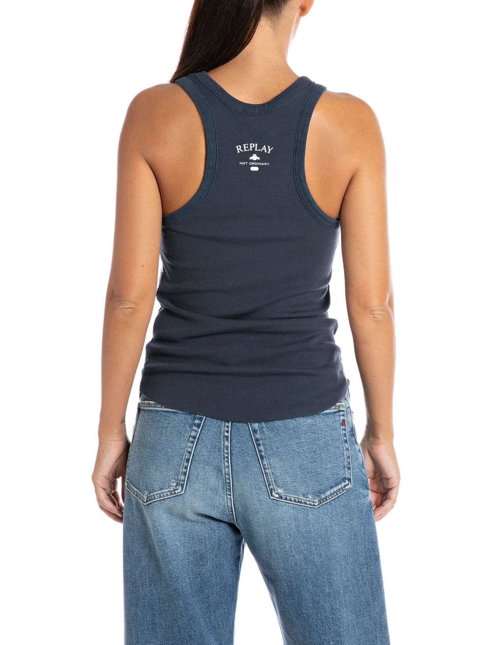 Replay - Tank top SLIM - linnen - blue - 3