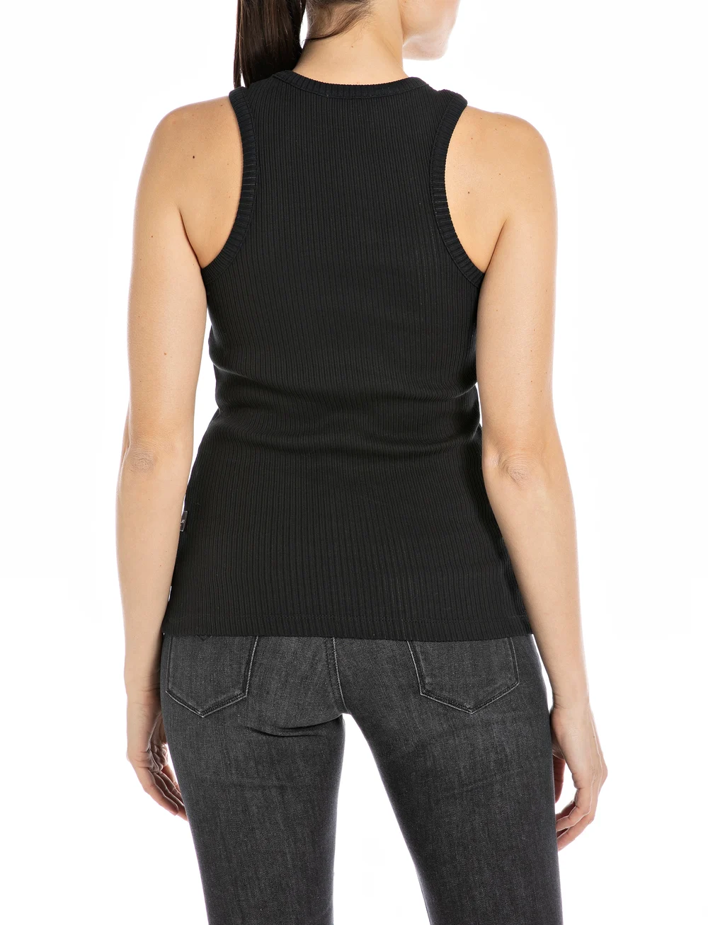 Replay - Tank top SLIM - ermeløse topper - black - 3