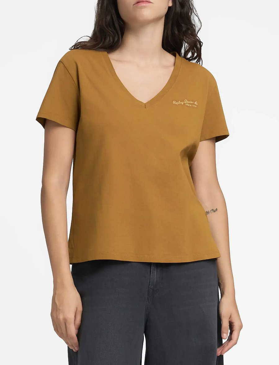Replay - OVER JERSEY T-Shirt - brown - 0