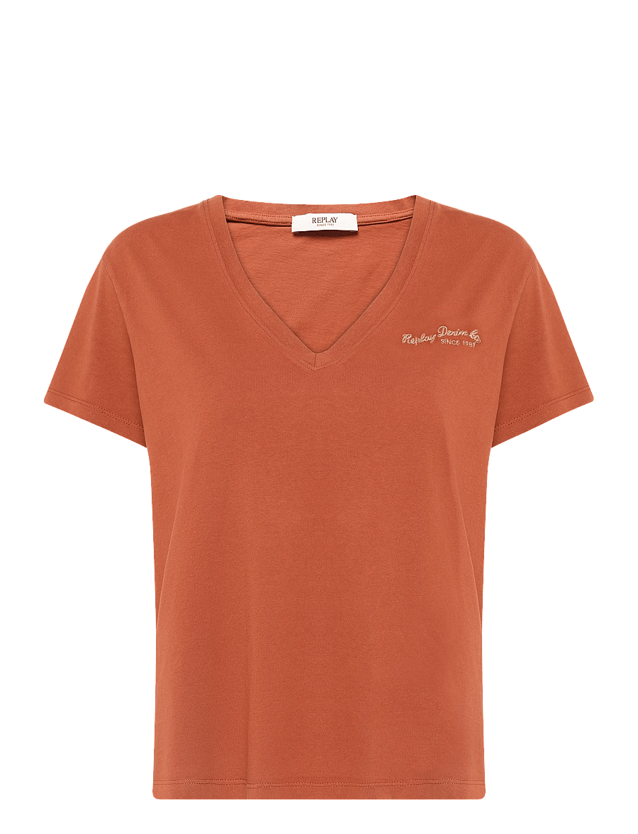 Replay - OVER JERSEY T-Shirt - t-shirts - brown - 1