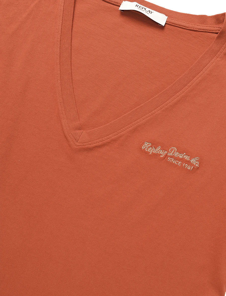 Replay - OVER JERSEY T-Shirt - t-shirts - brown - 4