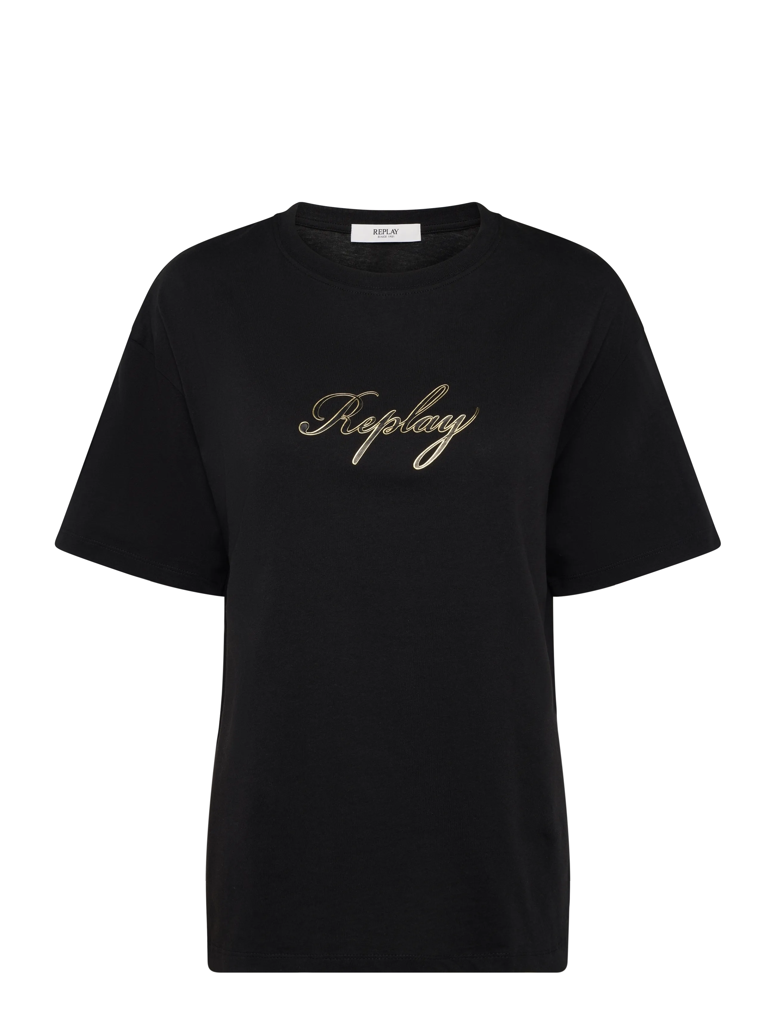 REPLAY Over Jersey T-Shirt Schwarz - XS - Damen