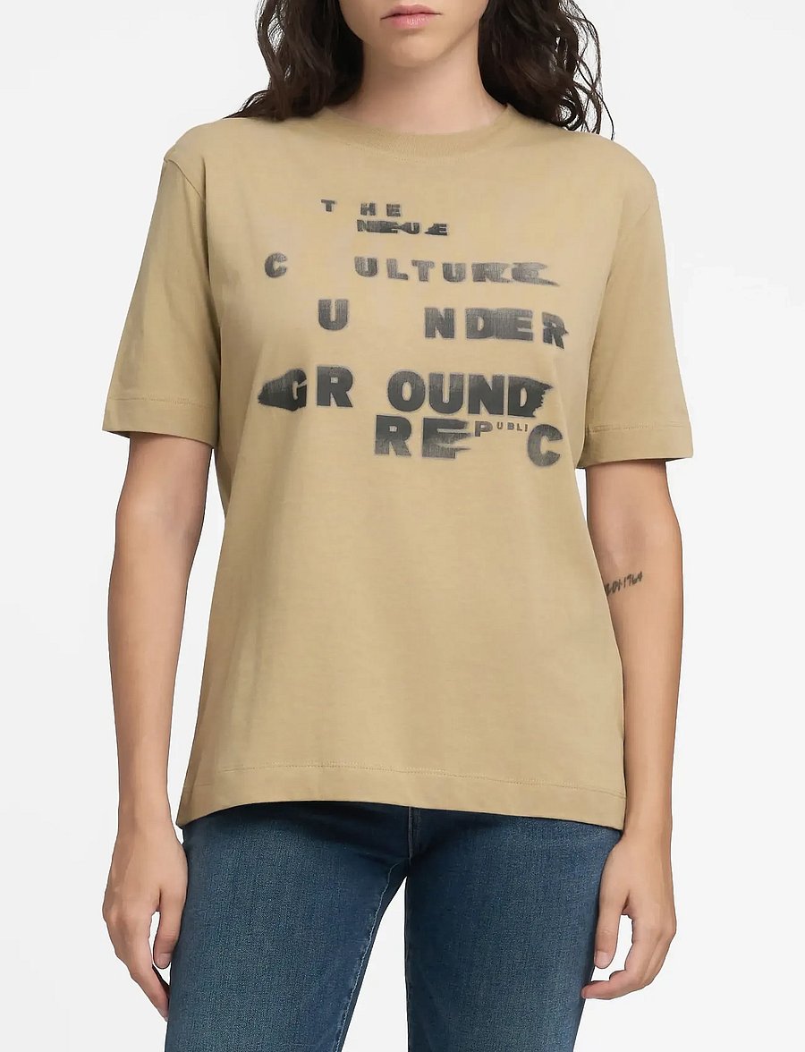 Replay - BOXY JERSEY T-Shirt - beige - 0