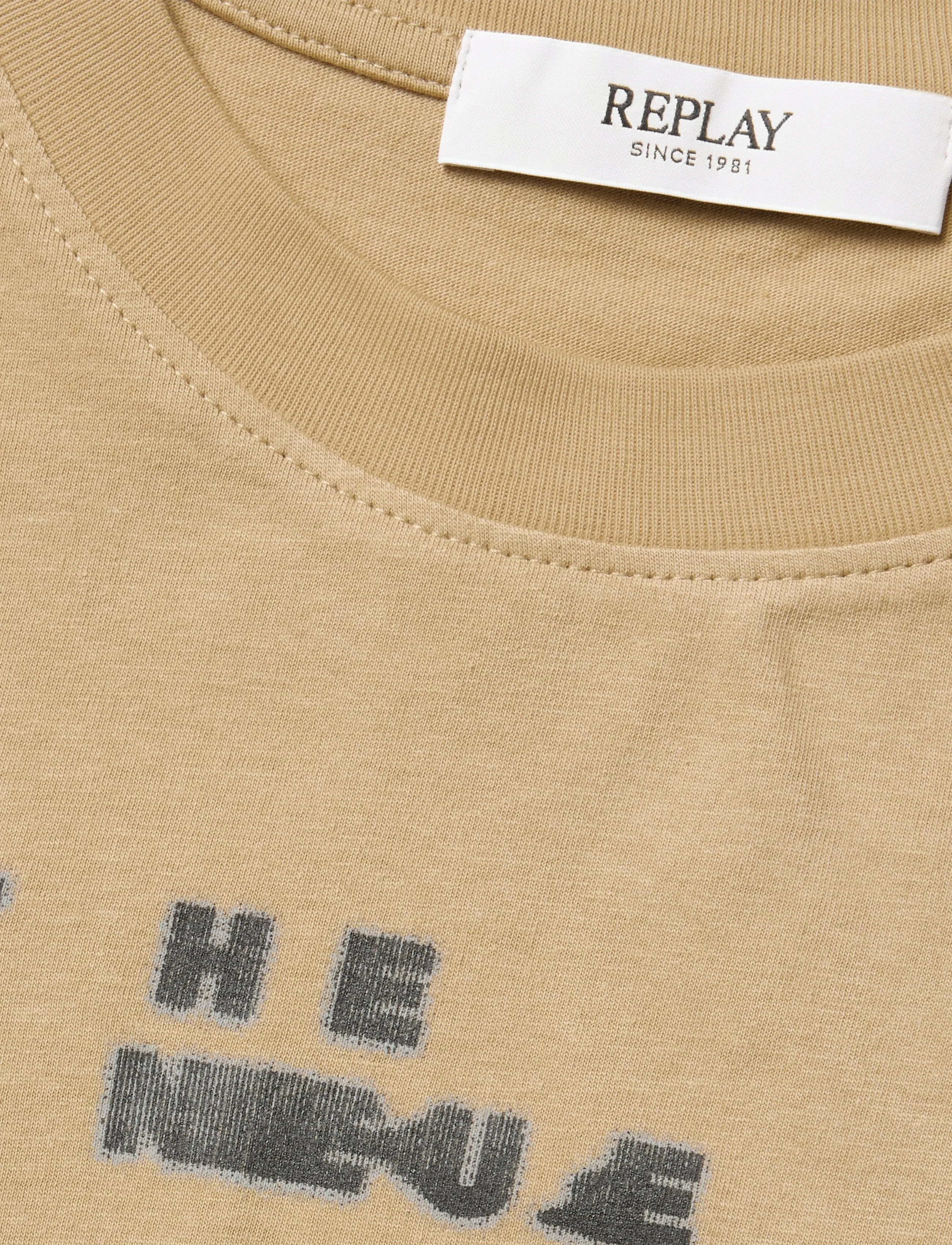 Replay - BOXY   JERSEY T-Shirt - beige - 4